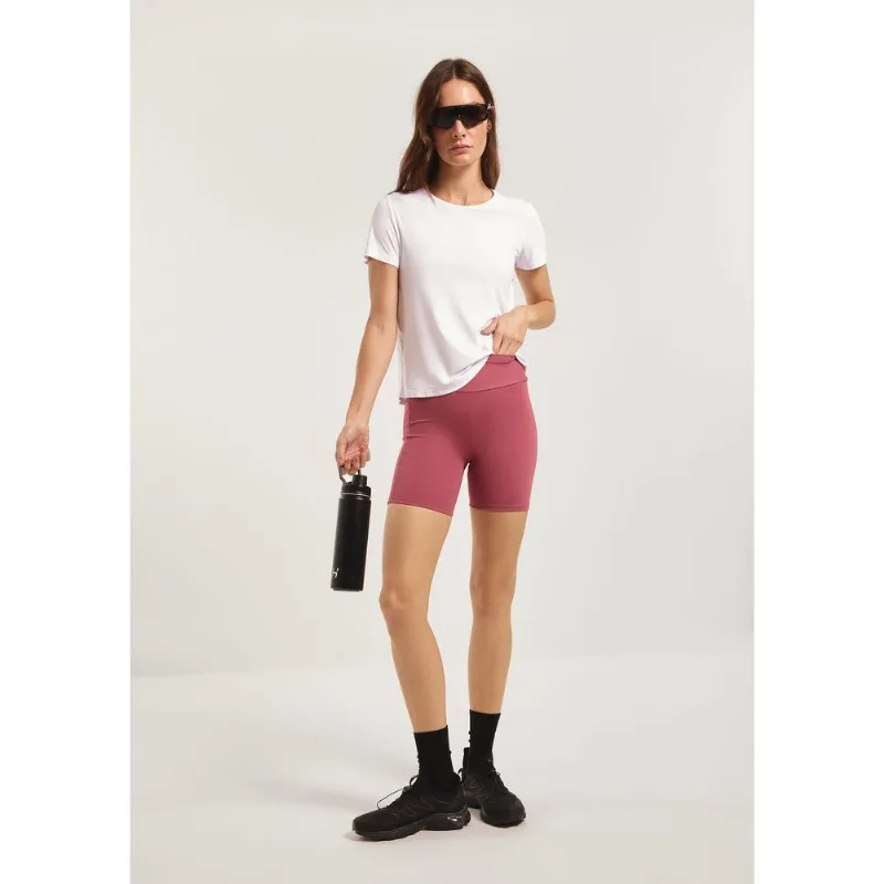 Bermuda Feminina Esportiva Biker Com Fio LYCRA® - Rosa P