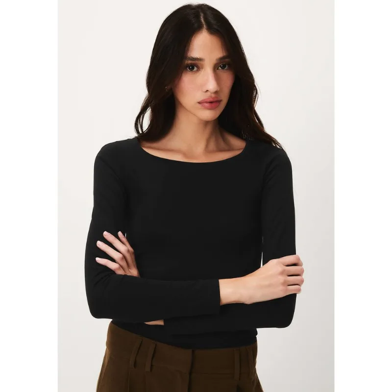 Body Manga Longa Em Malha Premium - Preto M