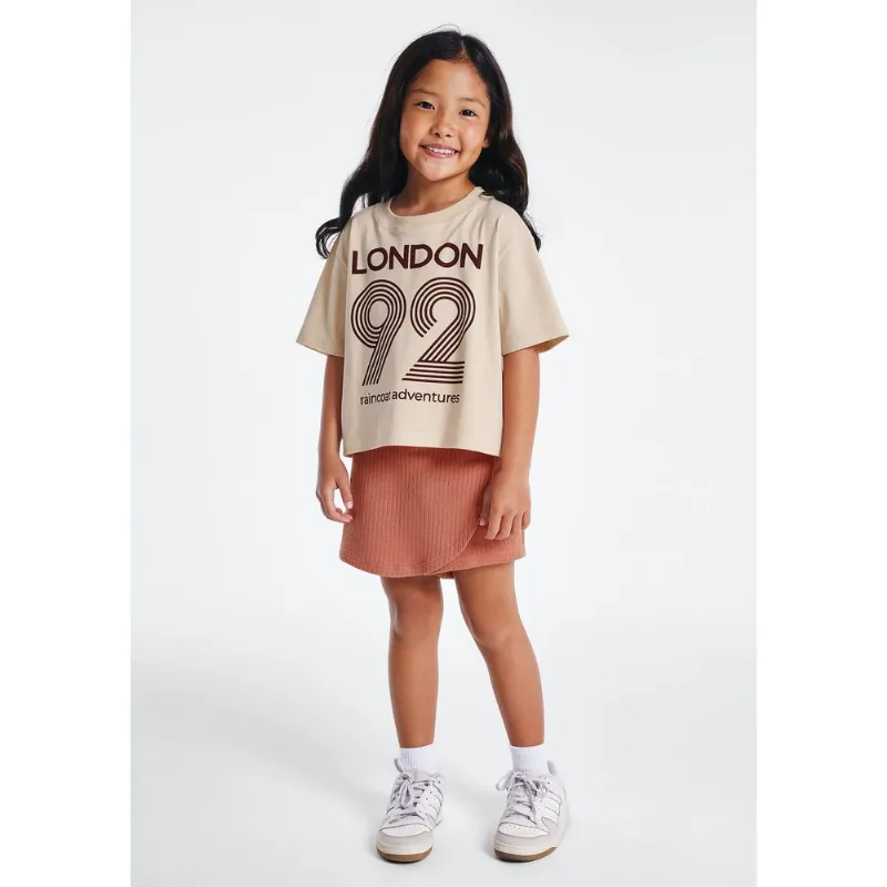 Conjunto Infantil Menina Com Shorts Saia - Rosa 004
