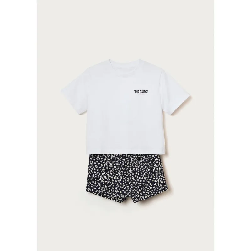 Conjunto Curto Infantil Menina Estampado - Branco 008