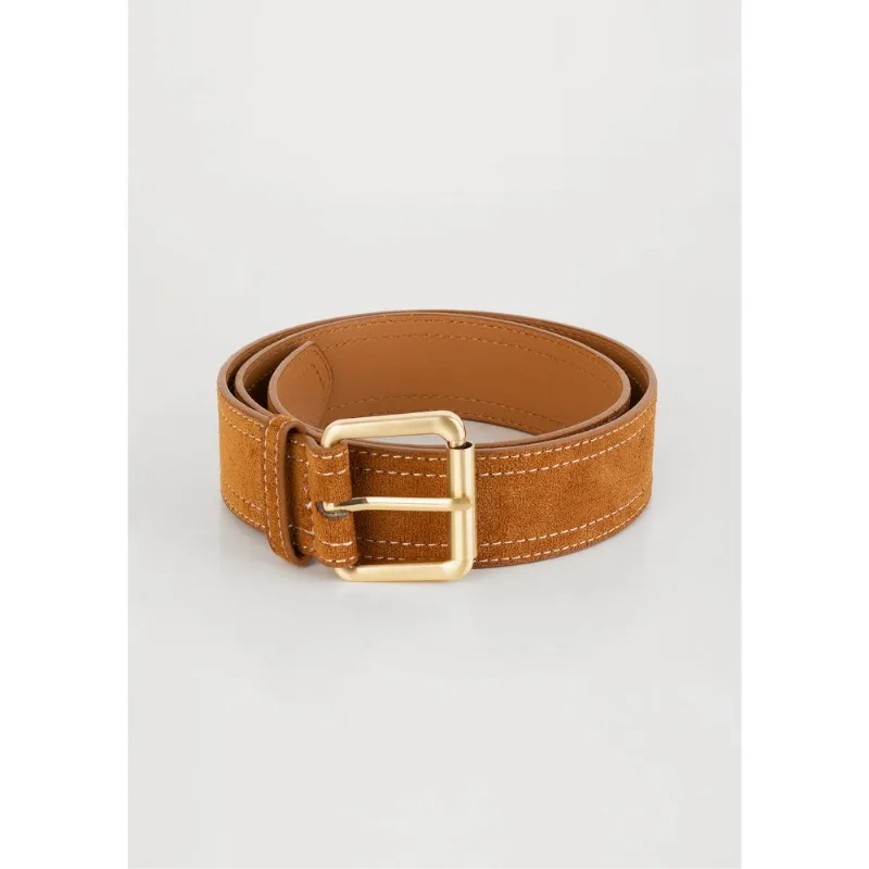 Cinto Feminino Em Suede - Marrom M