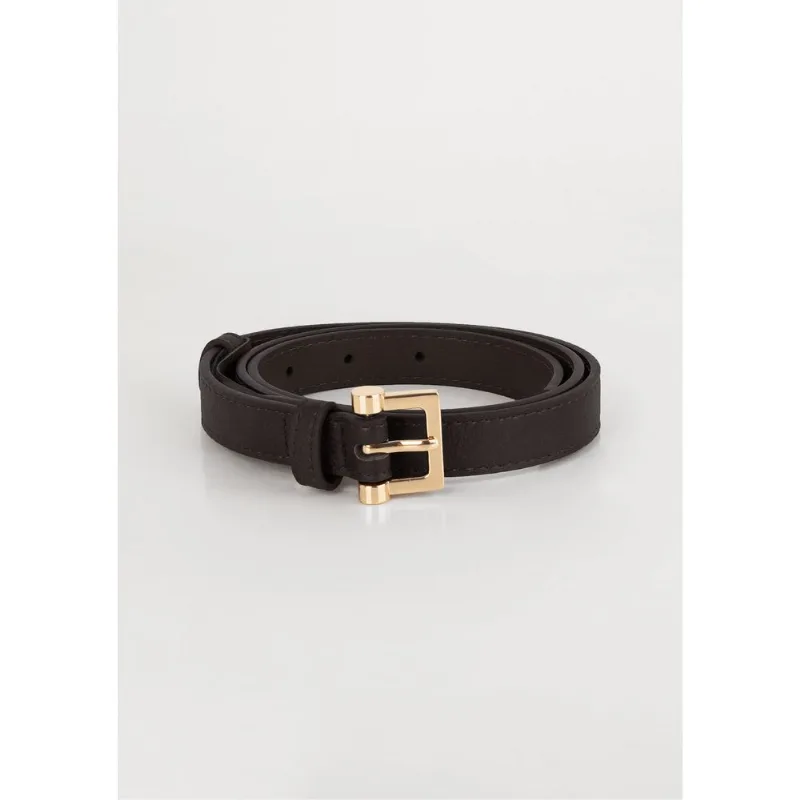 Cinto Feminino Fino Em PU - Preto G