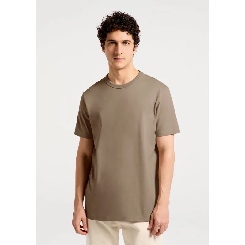 Camiseta Básica Masculina Comfort Super Cotton - Marrom G