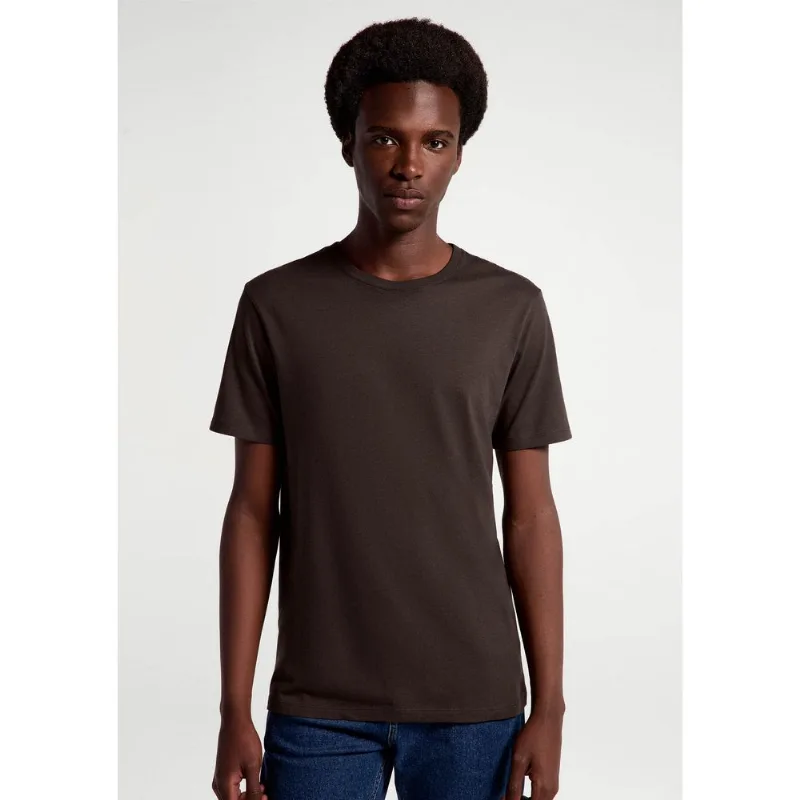 Camiseta Básica Masculina Manga Curta Em Malha H+ - Marrom G