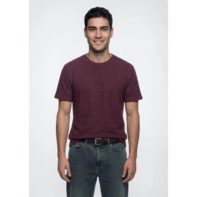 Camiseta Masculina Texturizada Regular - Vermelho M