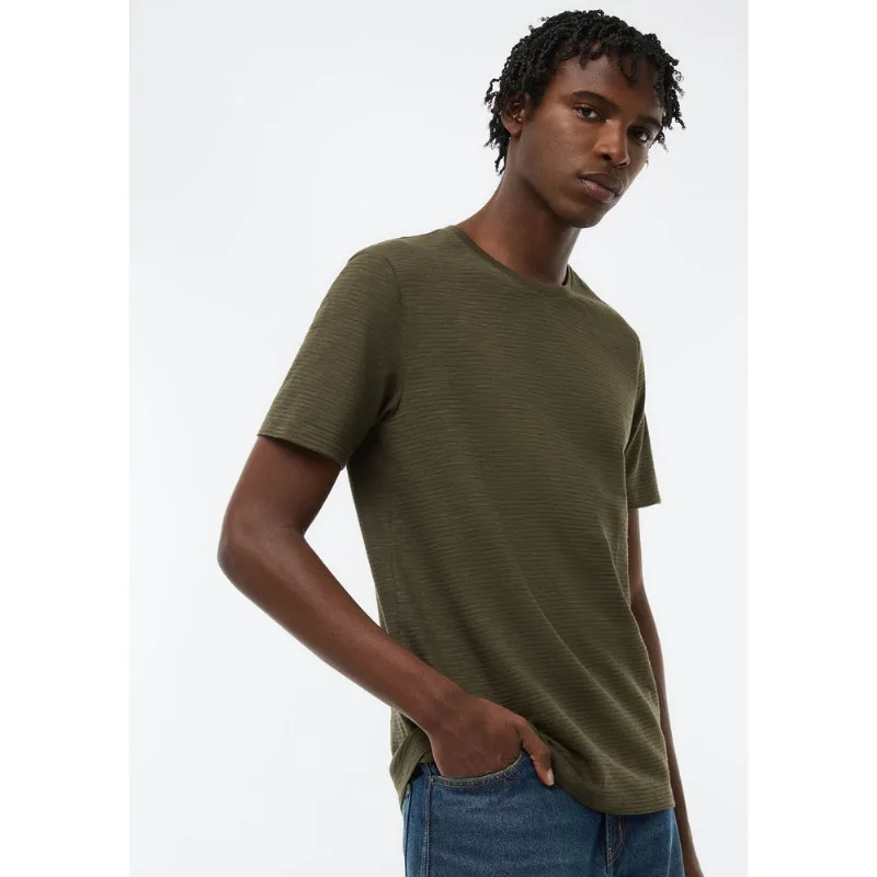 Camiseta Masculina Texturizada Regular - Verde M