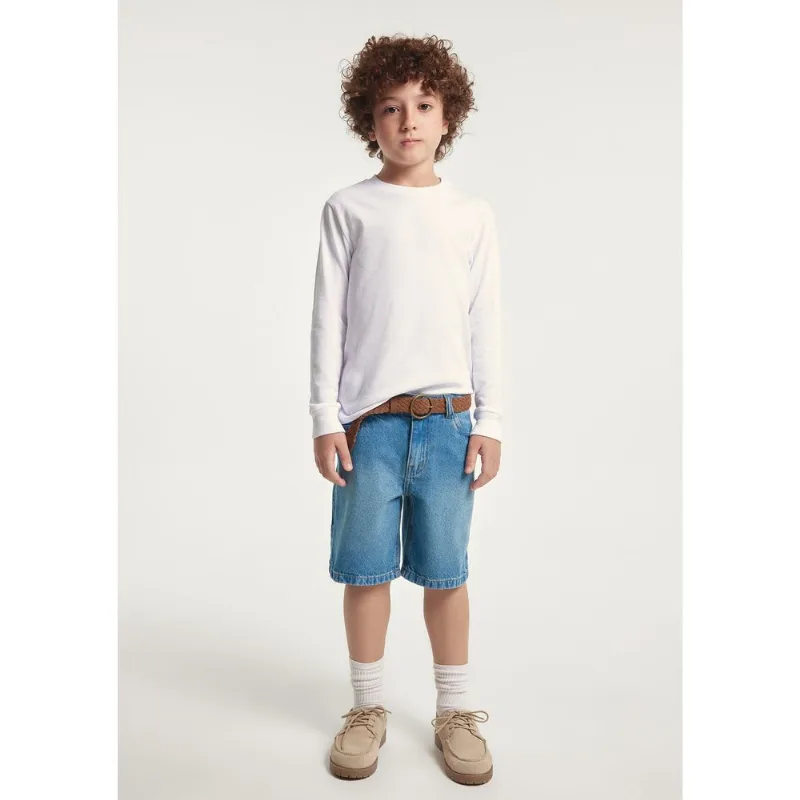 Bermuda Jeans Infantil Menino Carpinteiro - Azul 012