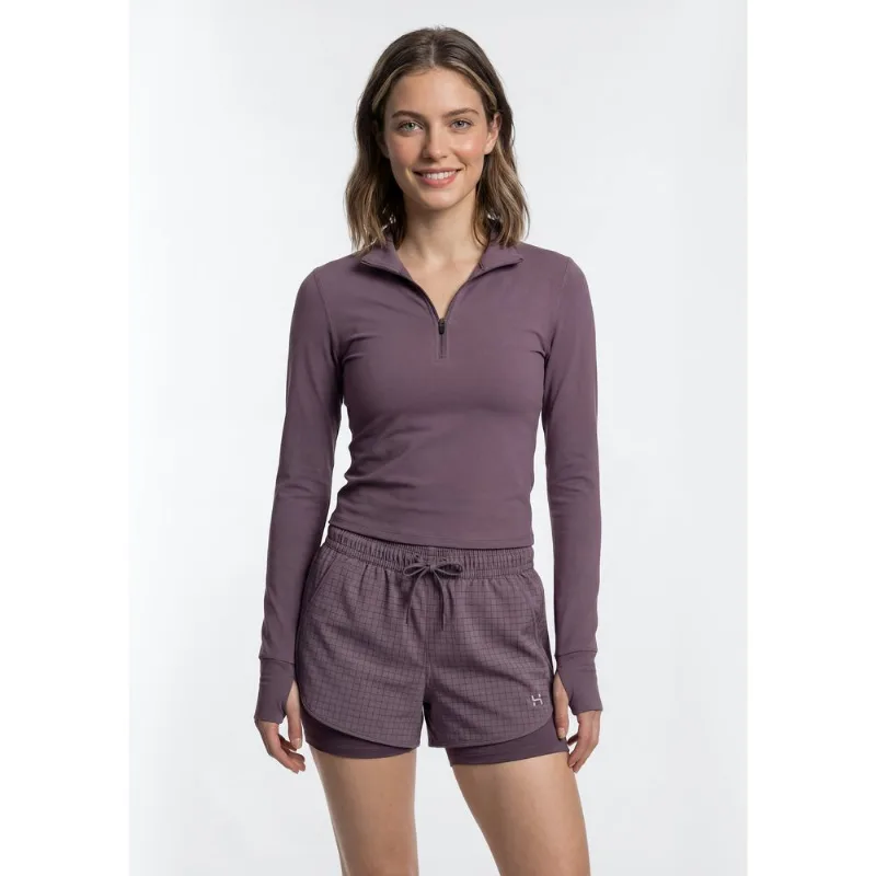 Camiseta Esportiva Feminina Manga Longa Easy Care - Roxo G