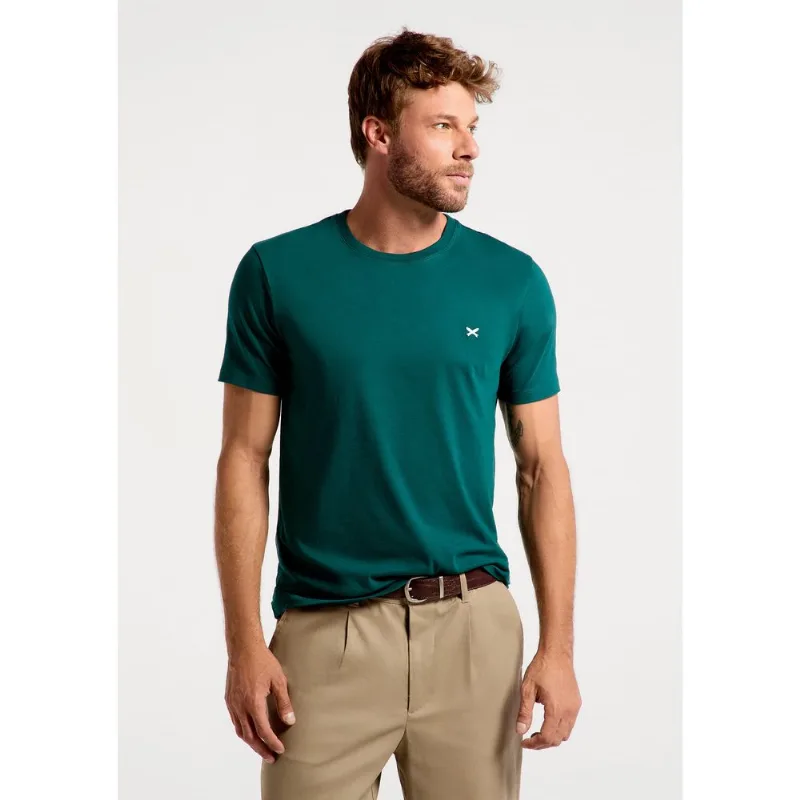 Camiseta Básica Masculina World Com Bordado - Verde G