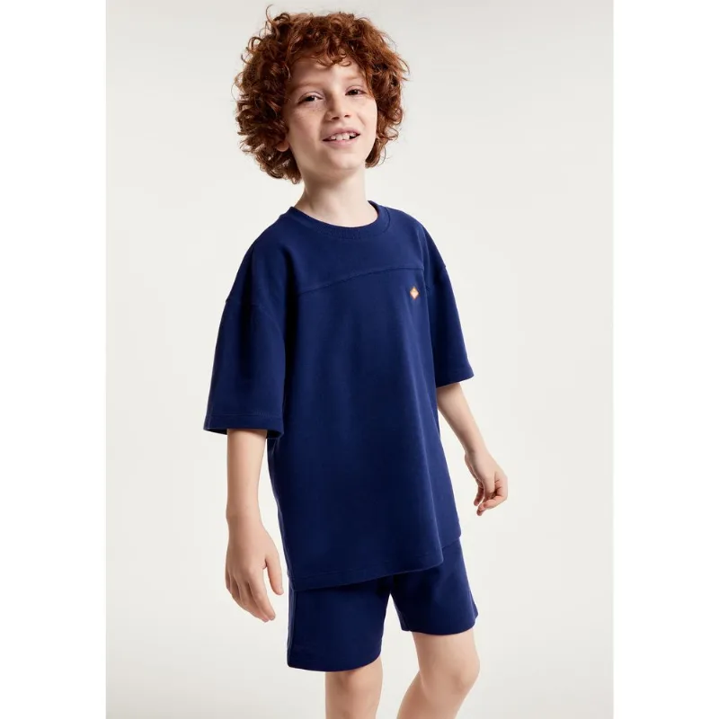 Conjunto Infantil Menino Em Moletinho - Azul 006