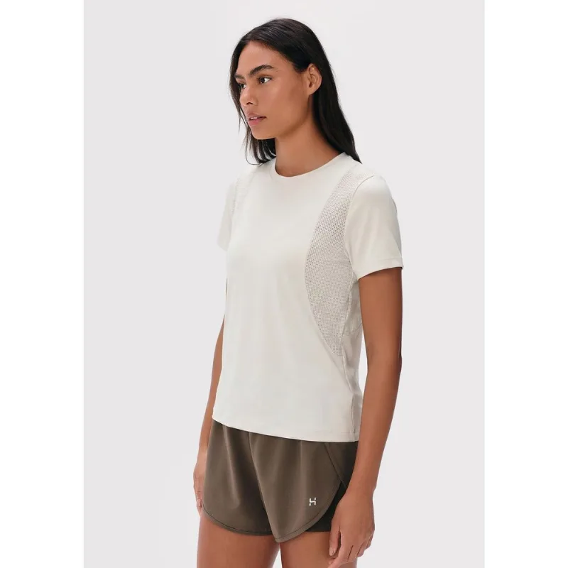 Camiseta Esportiva Feminina Texturizada Secagem Rápida - Off white P