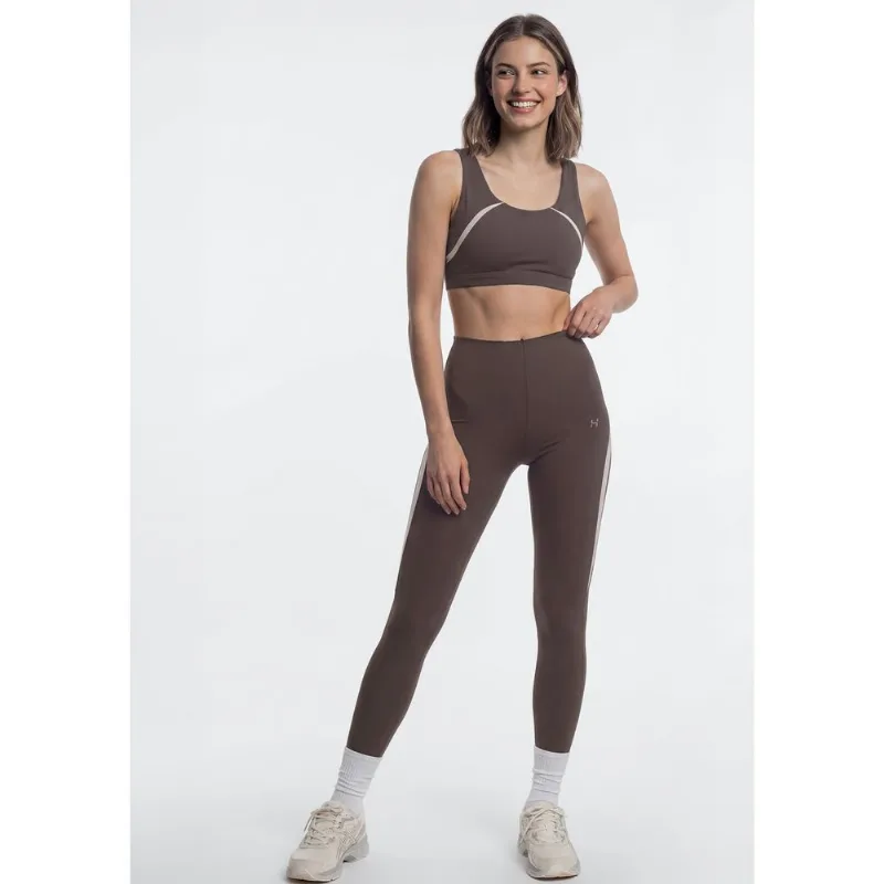 Calça Legging Esportiva Selada - Marrom XG