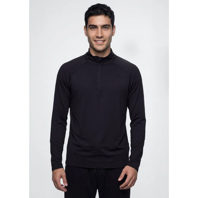 Camiseta Esportiva Masculina Manga Longa Gola Alta - Preto M