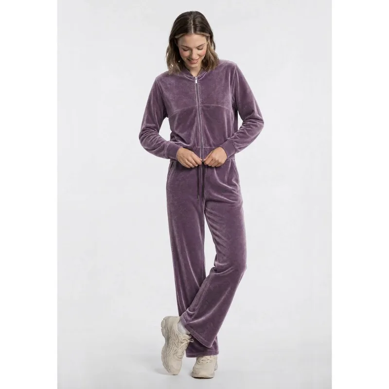 Calça Feminina Pantalona Em Plush - Roxo G
