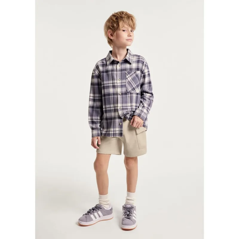 Bermuda Moletom Infantil Menino Cargo - Bege 010