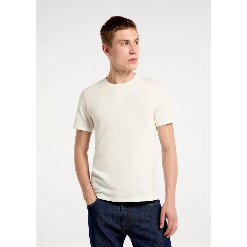 Camiseta Masculina Texturizada Em Malha Premium - Off white M
