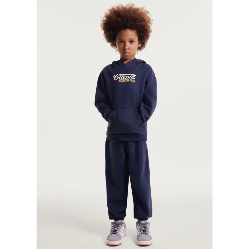Calça de Moletom Infantil Menino Jogger - Azul 012
