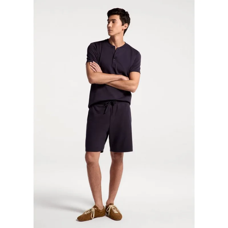Bermuda Masculina Reta em Moletom - Azul XXG