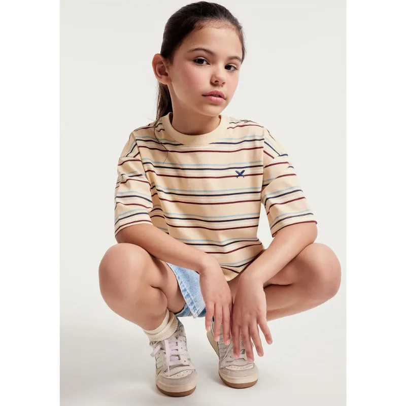 Blusa Infantil Menina Boxer Oversized - Creme 014