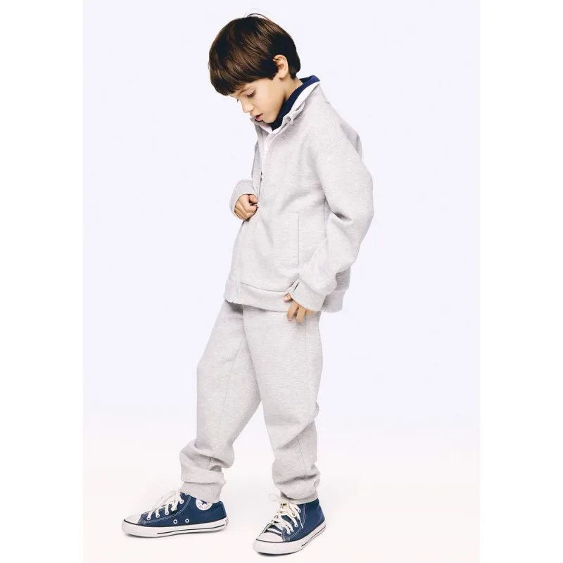 Calça Infantil Unissex Em Moletom - Cinza 008