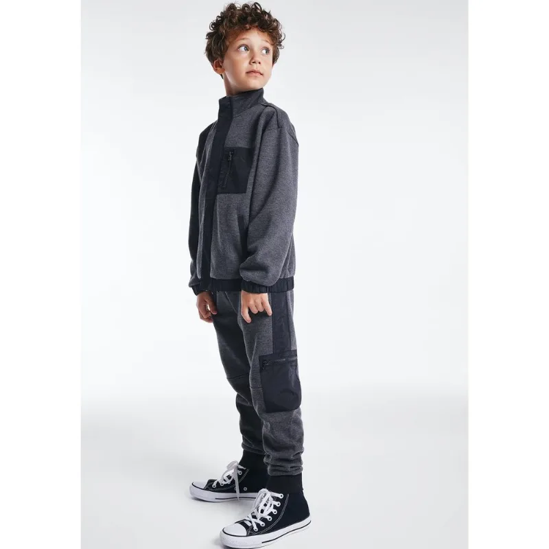 Calça Infantil Menino Em Moletom - Cinza 014
