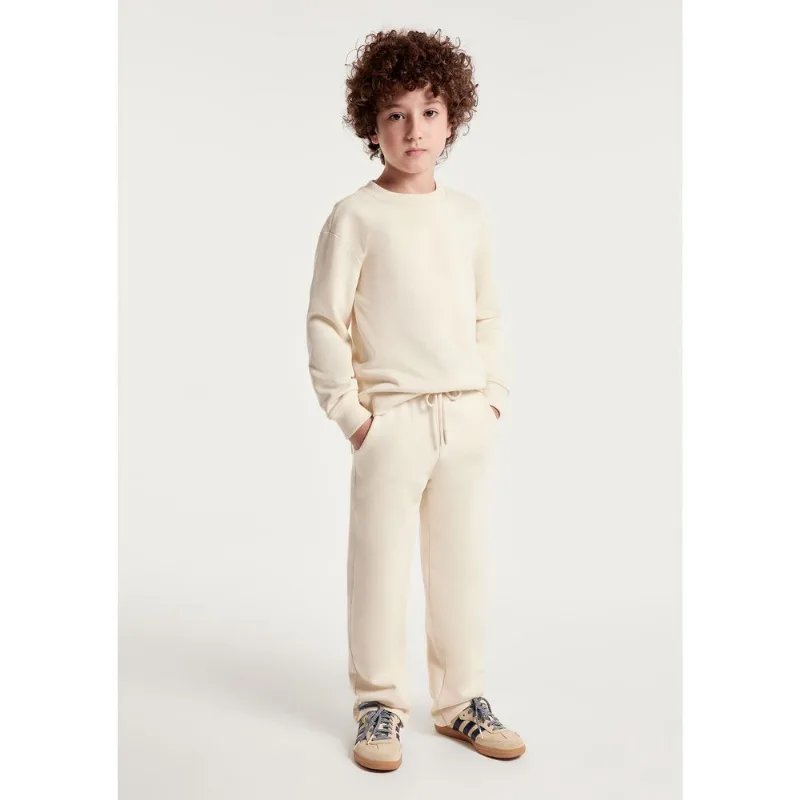 Calça De Moletom Infantil Unissex Peluciada - Creme 012