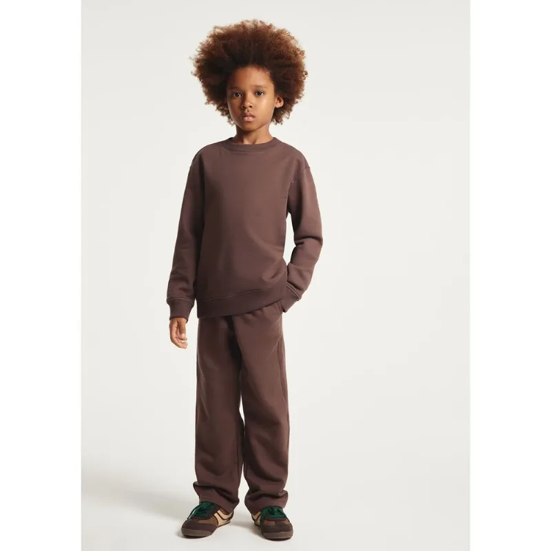 Calça De Moletom Infantil Unissex Peluciada - Marrom 016