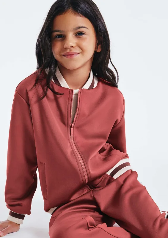 Jaqueta Infantil Bomber Com Detalhes Em Retilínea - Vermelho - Hering Kids - Jaquetas