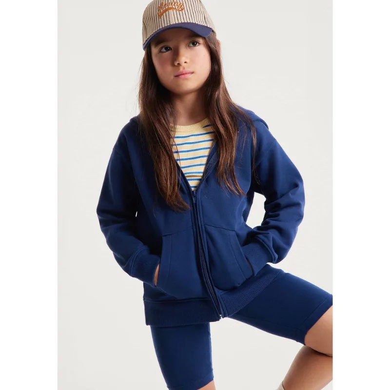 Jaqueta Básica Infantil Unissex Com Capuz - Azul 016
