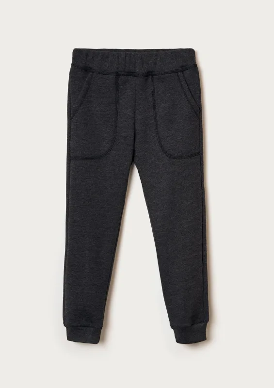 Calça Básica Infantil Menino Em Moletom Peluciado Com Bolso - Cinza - Hering Kids - Calças