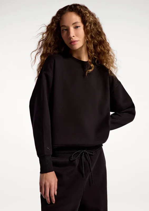 Blusão Feminino Em Moletom - Preto - Hering Adulto - Blusões