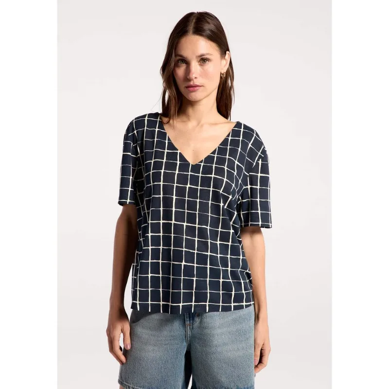 Blusa Feminina Em Viscose Estampada - Azul M