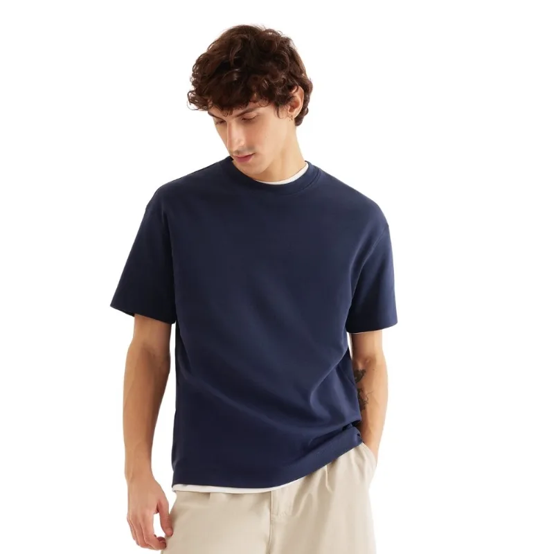 Camiseta Masculina Hering Malha Tech Antiodor 100% Algodão Azul XG (MP)