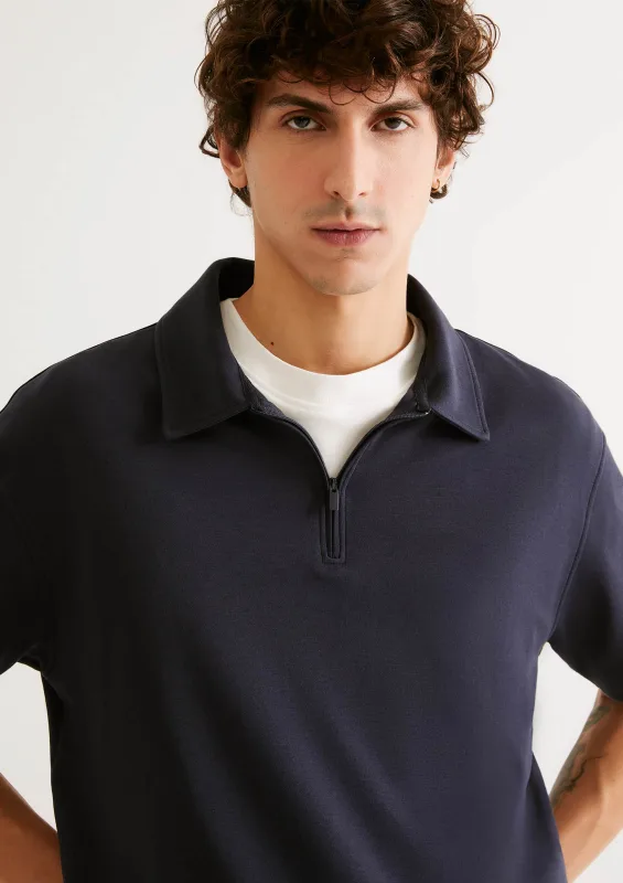 Camisa Polo Masculina Em Malha Tech - Azul - Hering Adulto - Polos