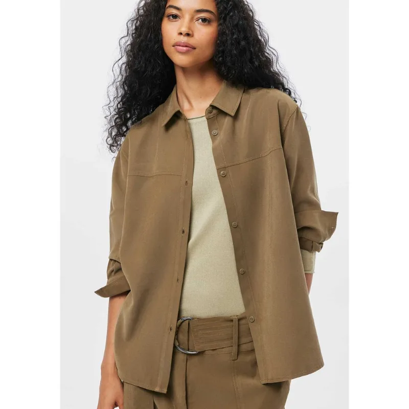 Camisa Feminina Em Tecido Plano - Verde XG