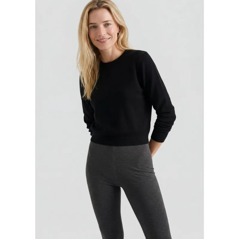 Blusa Feminina Manga Longa Em Tricô - Preto M