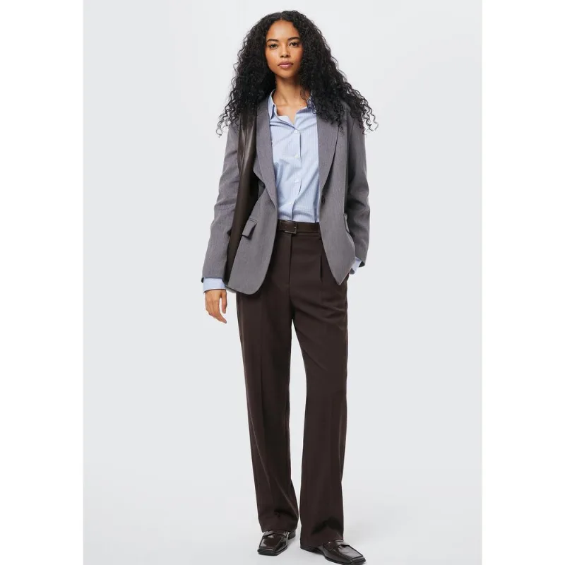Calça Feminina Alfaiataria Reta - Marrom 040