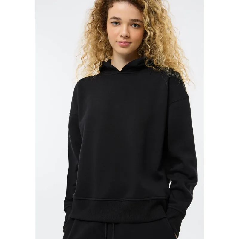 Blusão Feminino Moletom Com Capuz - Preto P