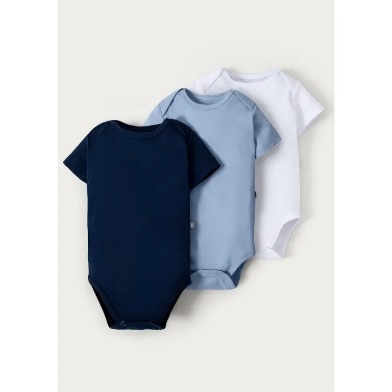 Kit Com 3 Bodies Bebê Unissex Em Ribana - Multicolorido 18M