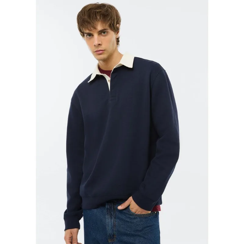 Blusão Masculino Polo Em Algodão - Azul XXG