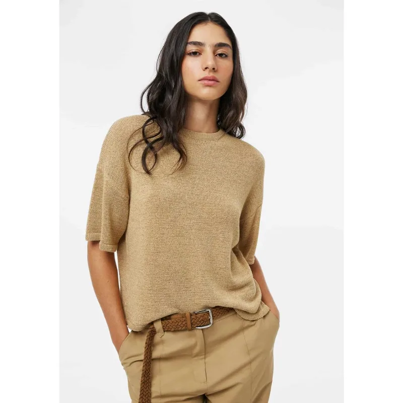 Blusa Feminina Evasê Em Tricô - Bege M