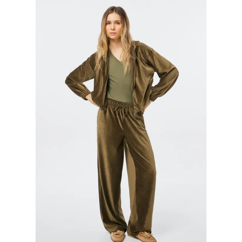 Calça Feminina Em Veludo - Verde XG