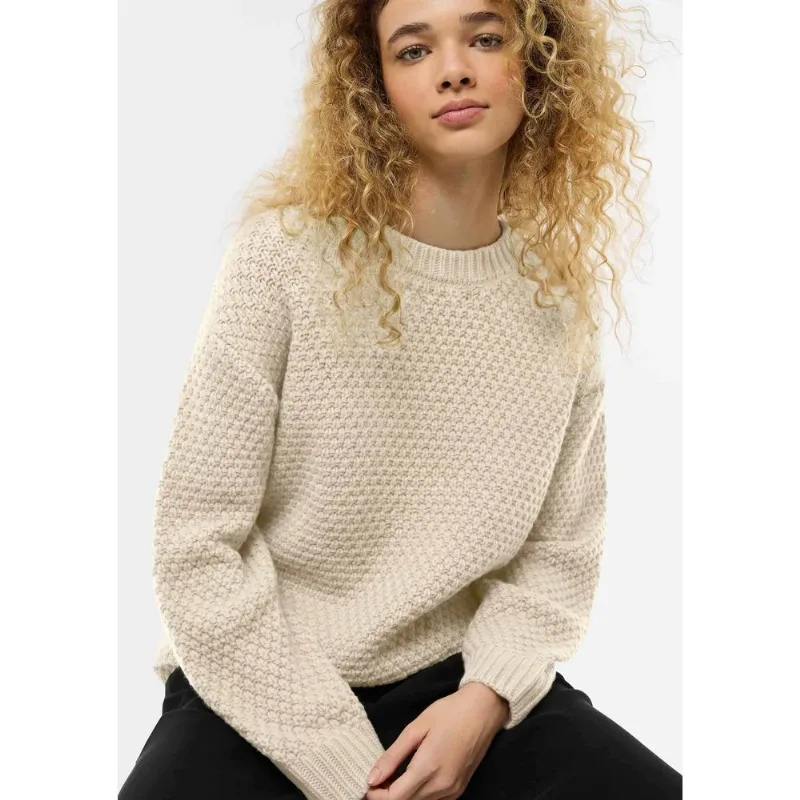 Blusão Feminino Em Tricô Texturizado - Off white G