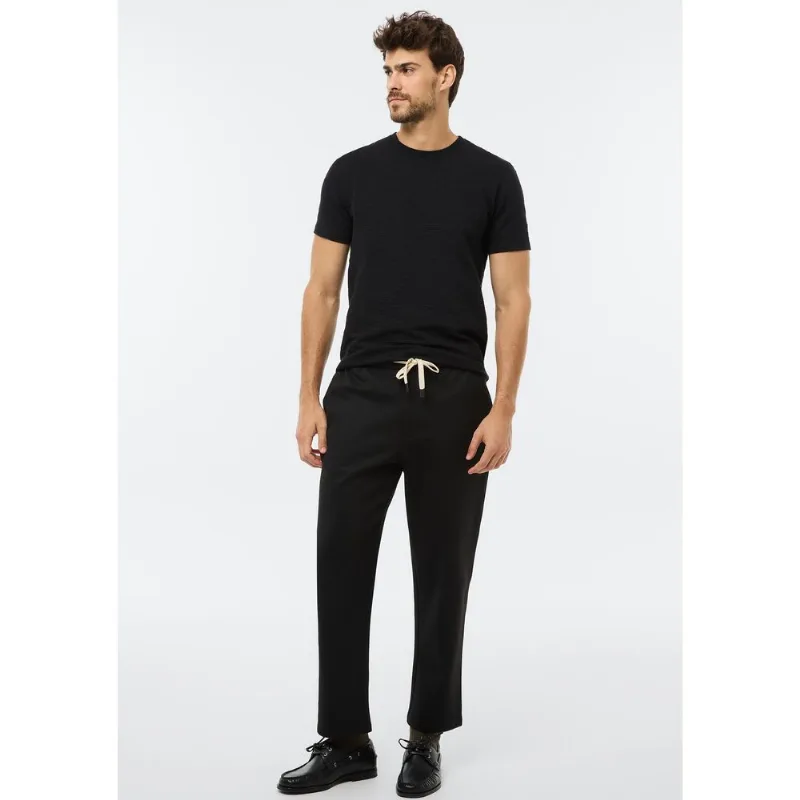 Calça Masculina Reta Cós Elástico - Preto 048
