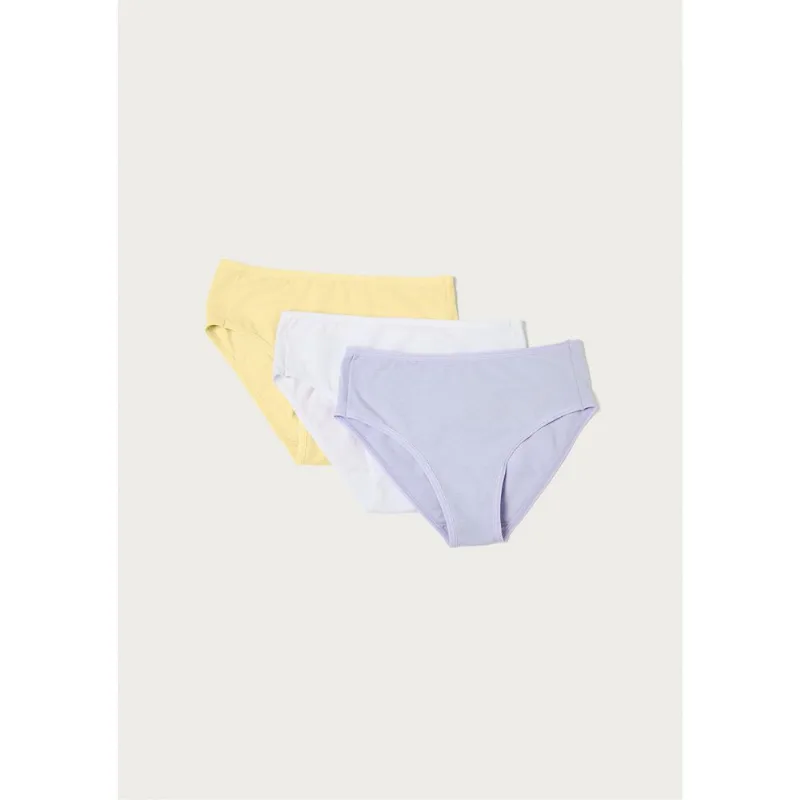 kit Com 3 Calcinhas Infantil Em Ribana - Multicolorido 016
