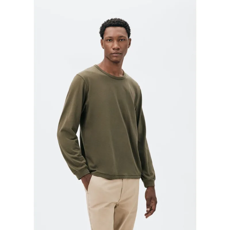Camiseta Básica Masculina Manga Longa Slim - Verde EXG