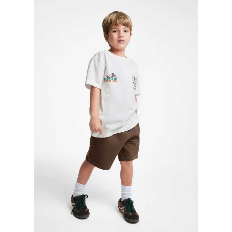 Conjunto Infantil Menino Oversized Estampado - Marrom 004