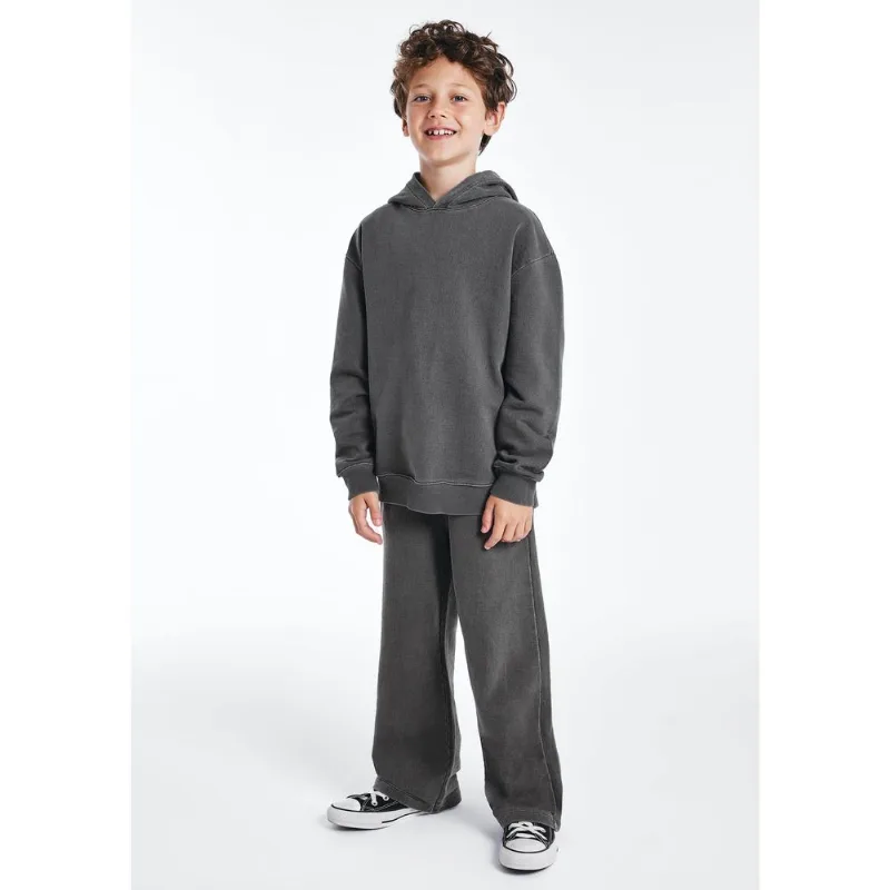 Calça Infantil Menino Reta Em Moletom Estonado - Cinza 008