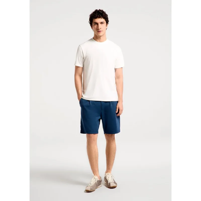 Bermuda Masculina Reta Em Malha Tech - Azul G