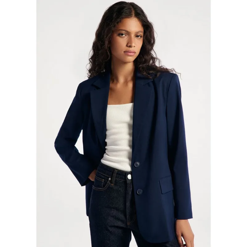 Blazer Feminino Estruturado - Azul P
